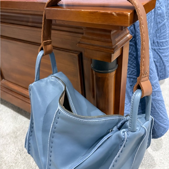 The Sak Los Feliz Hobo Blue and Brown Shoulder Bag - Picture 3 of 6